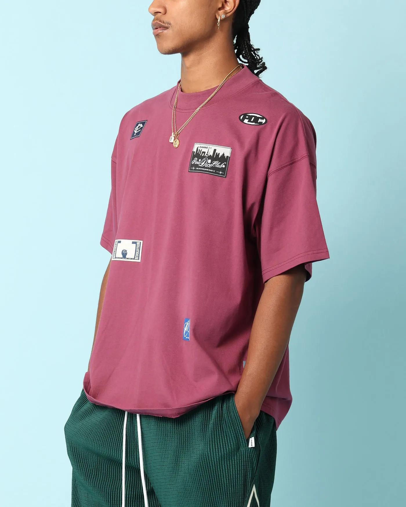 Carr?? Patchwork Oversized T-Shirt Port Contrast Inner Binding SustainableManufacturing