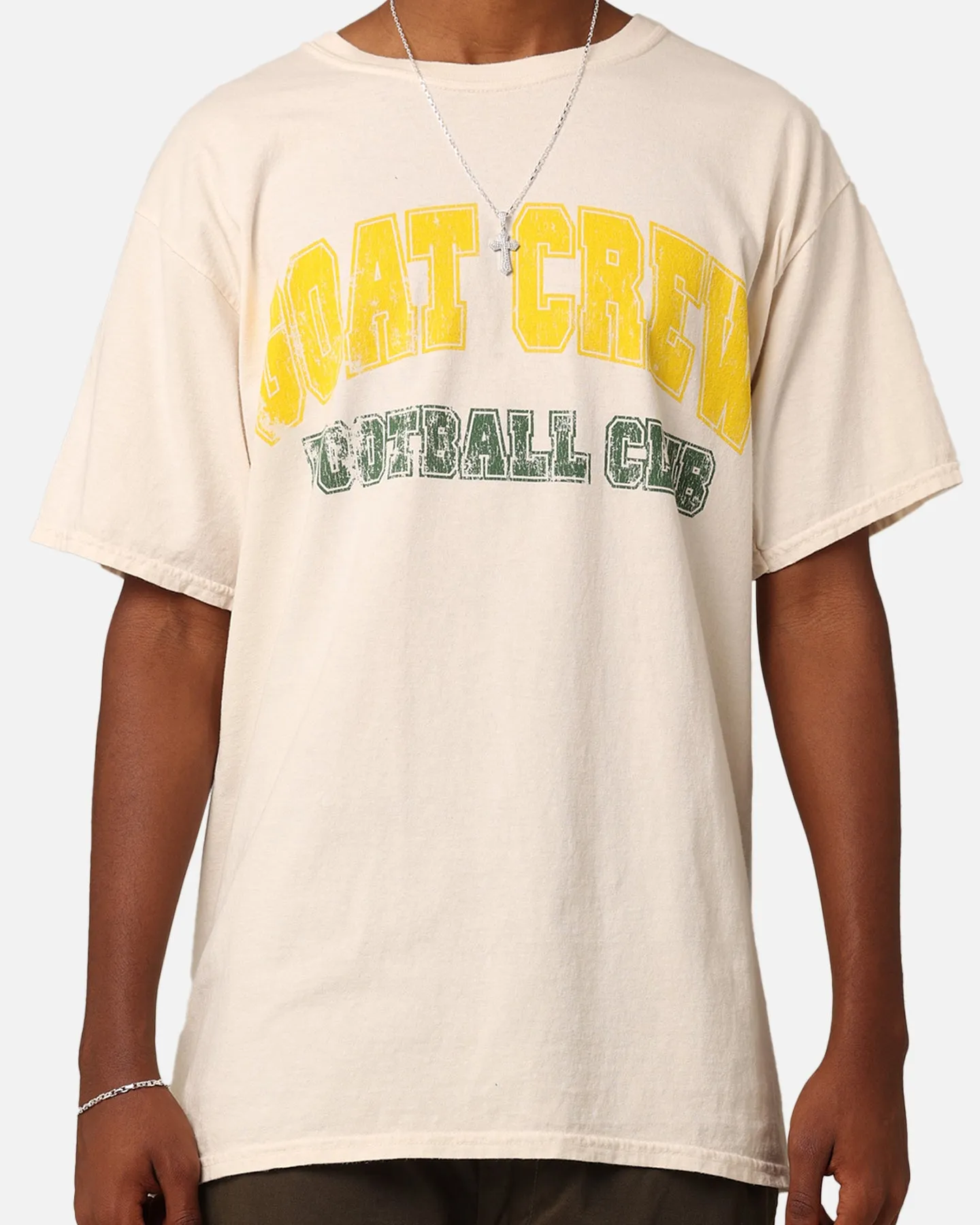 Goat Crew Football Club 9 T-Shirt Off White Urban Fashion Look