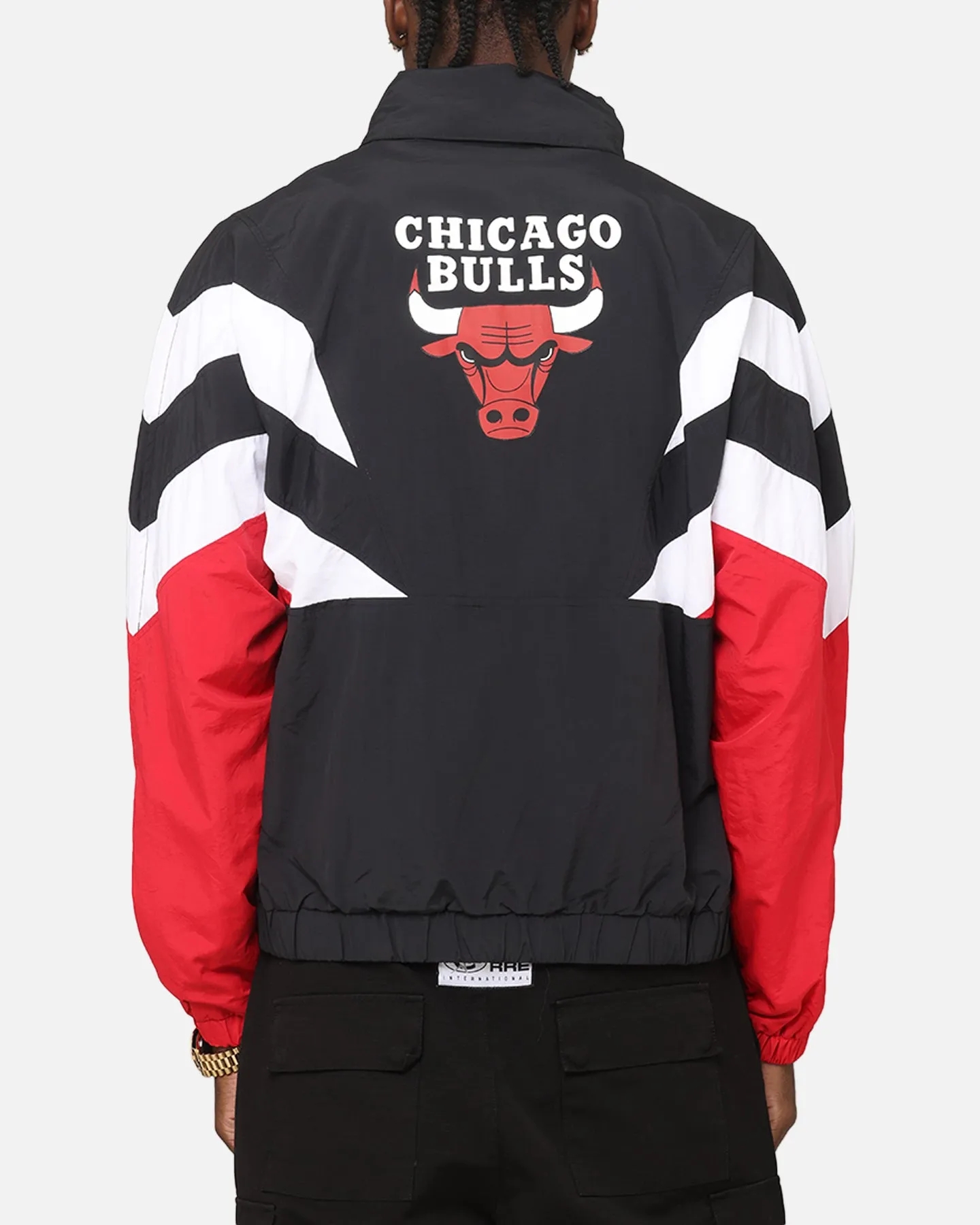 Mitchell & Ness Chicago Bulls Spray Jacket Black/Red Storm Gear Patch