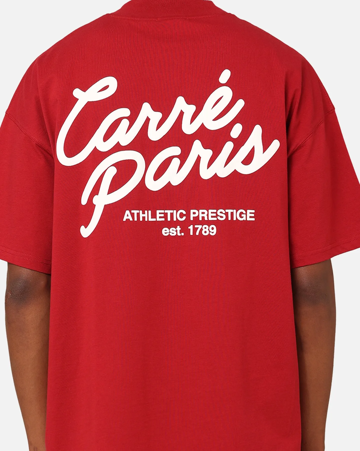 Carre Athletic Heritage Oversized T-Shirt Crimson Playful Design