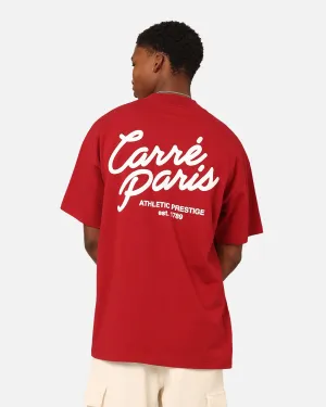 Beach Wear Carre Athletic Heritage Oversized T-Shirt Crimson