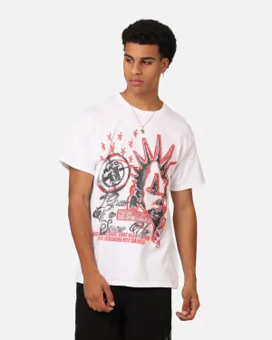Rats Get Fat Screw Up T-Shirt White Flexible Ribbed Neckline Fun Style