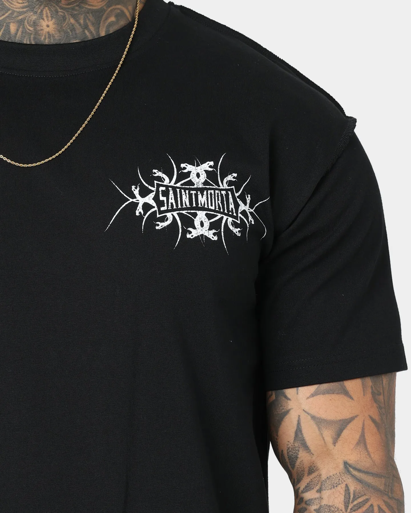 Easy Style Ethically Sourced Materials Saint Morta Venom Lafayette T-Shirt Black/White