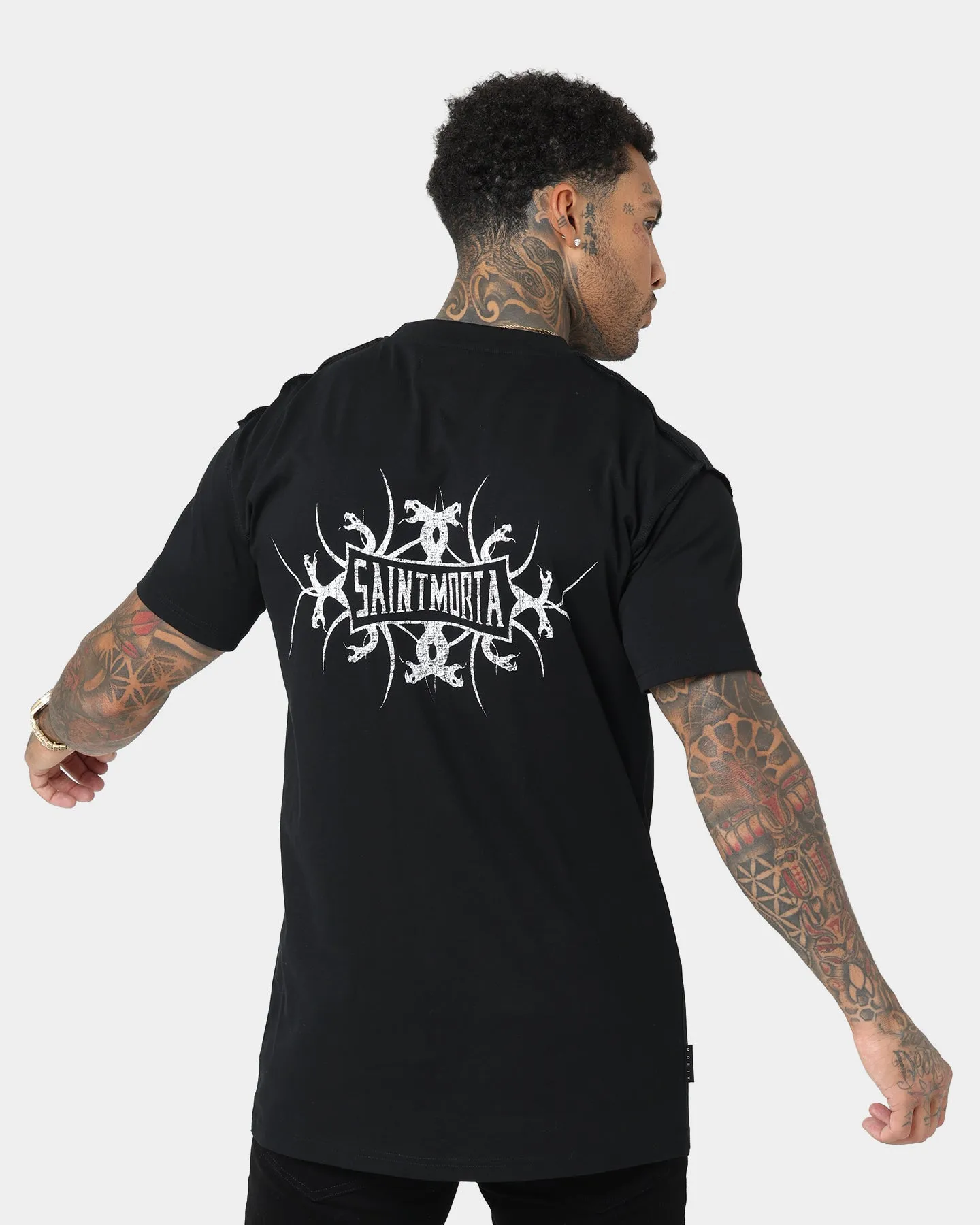 Saint Morta Venom Lafayette T-Shirt Black/White Holiday Style Chic Casual Wear