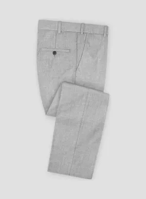 Italian Wool Cashmere Harbour Gray Pants All-Day Wear