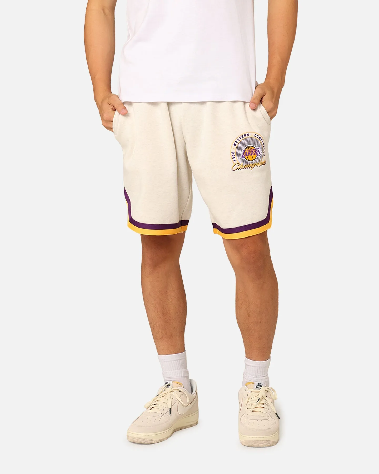 Mitchell & Ness Los Angeles Lakers Shooting Shorts White Marle Party outfit
