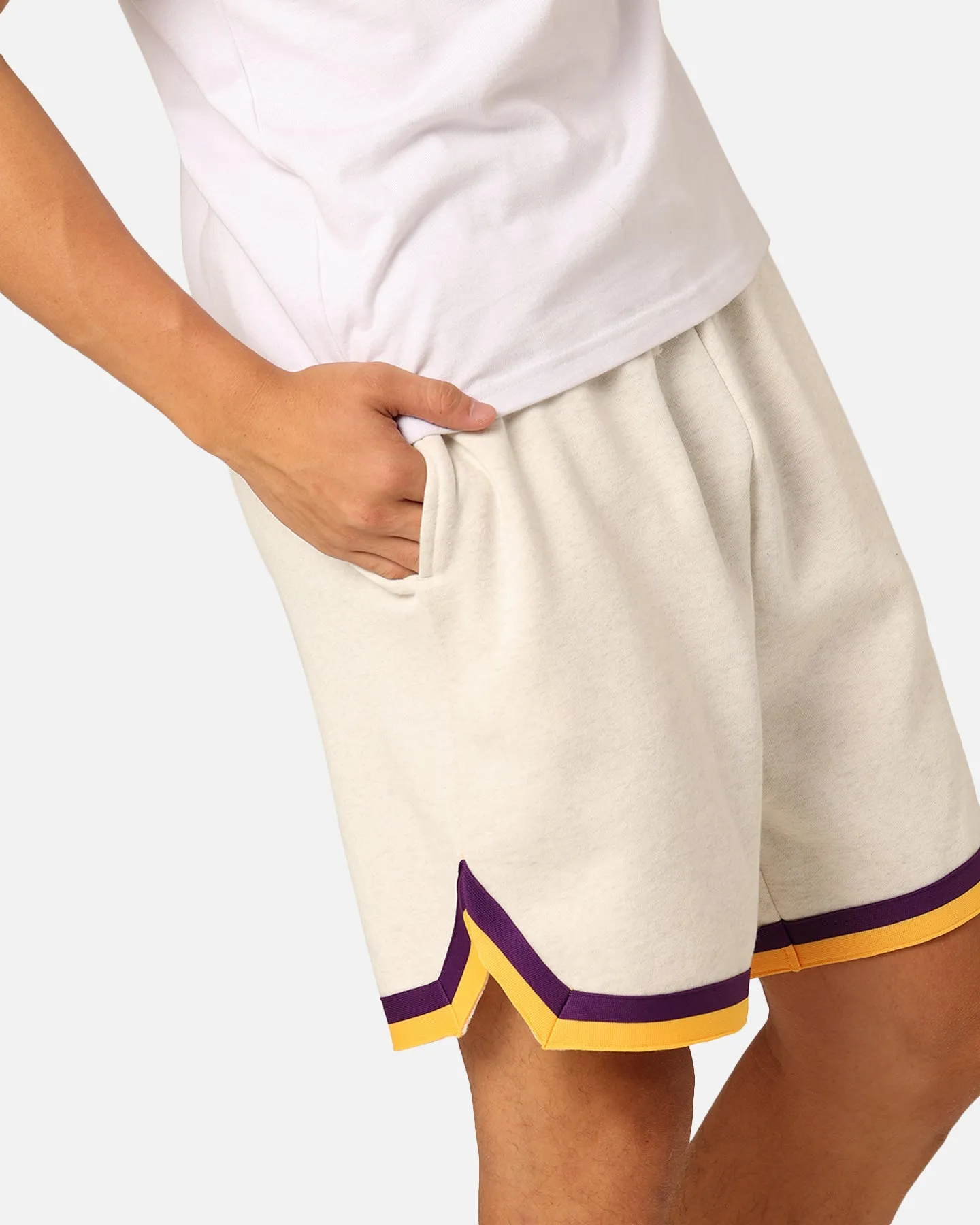 Casual Days Mitchell & Ness Los Angeles Lakers Shooting Shorts White Marle