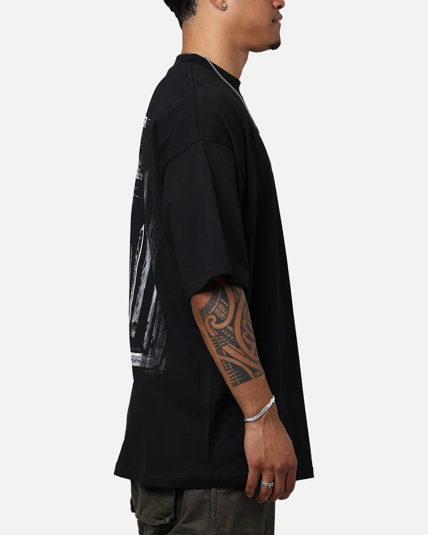The Anti Order Endless Egress Mock T-Shirt Black Self Fabric Tape