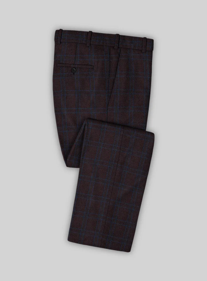 Timeless Business Fit Italian Ernesto Check Tweed Pants