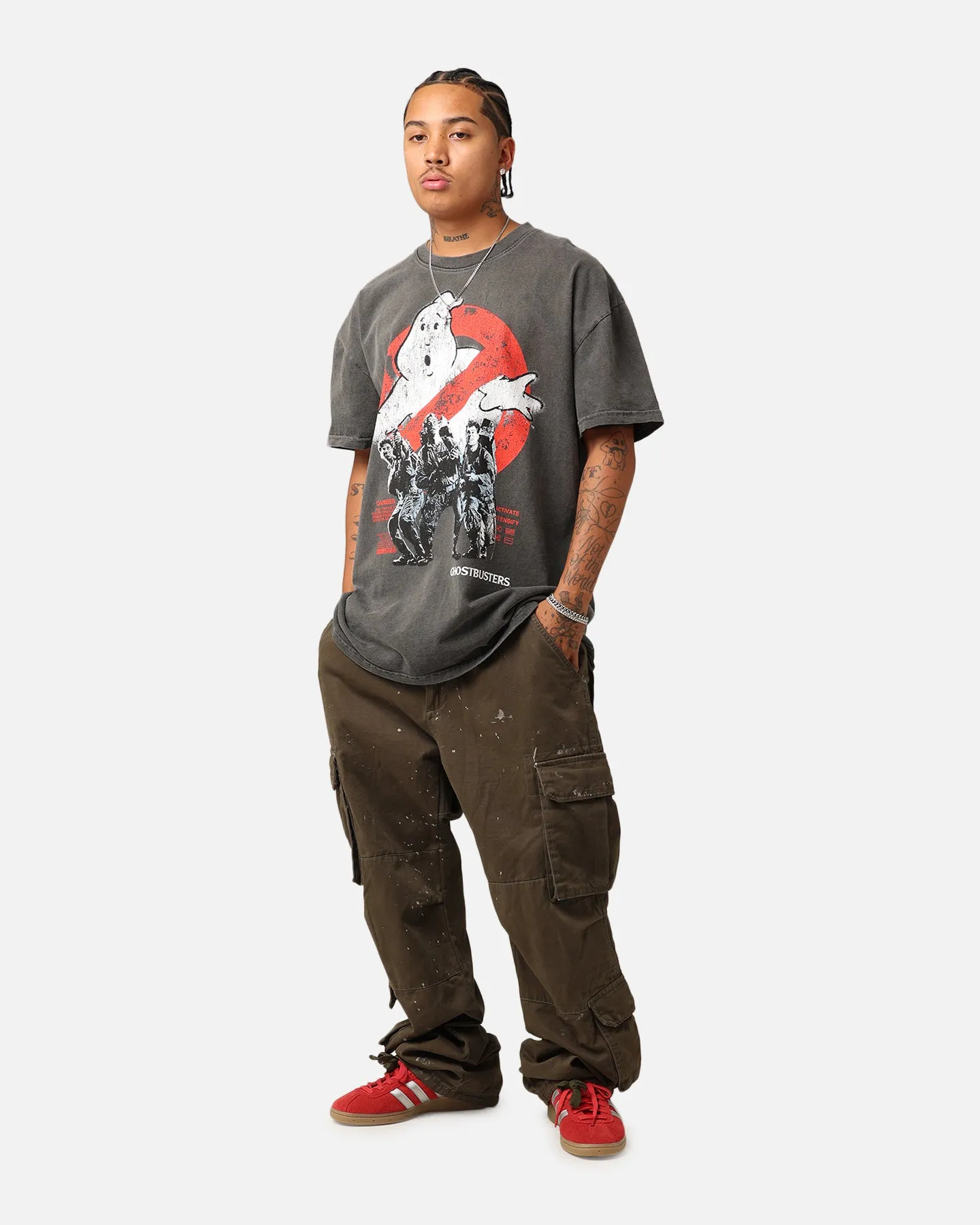 Basic Top Goat Crew X Ghostbusters Heavyweight T-Shirt Black Wash