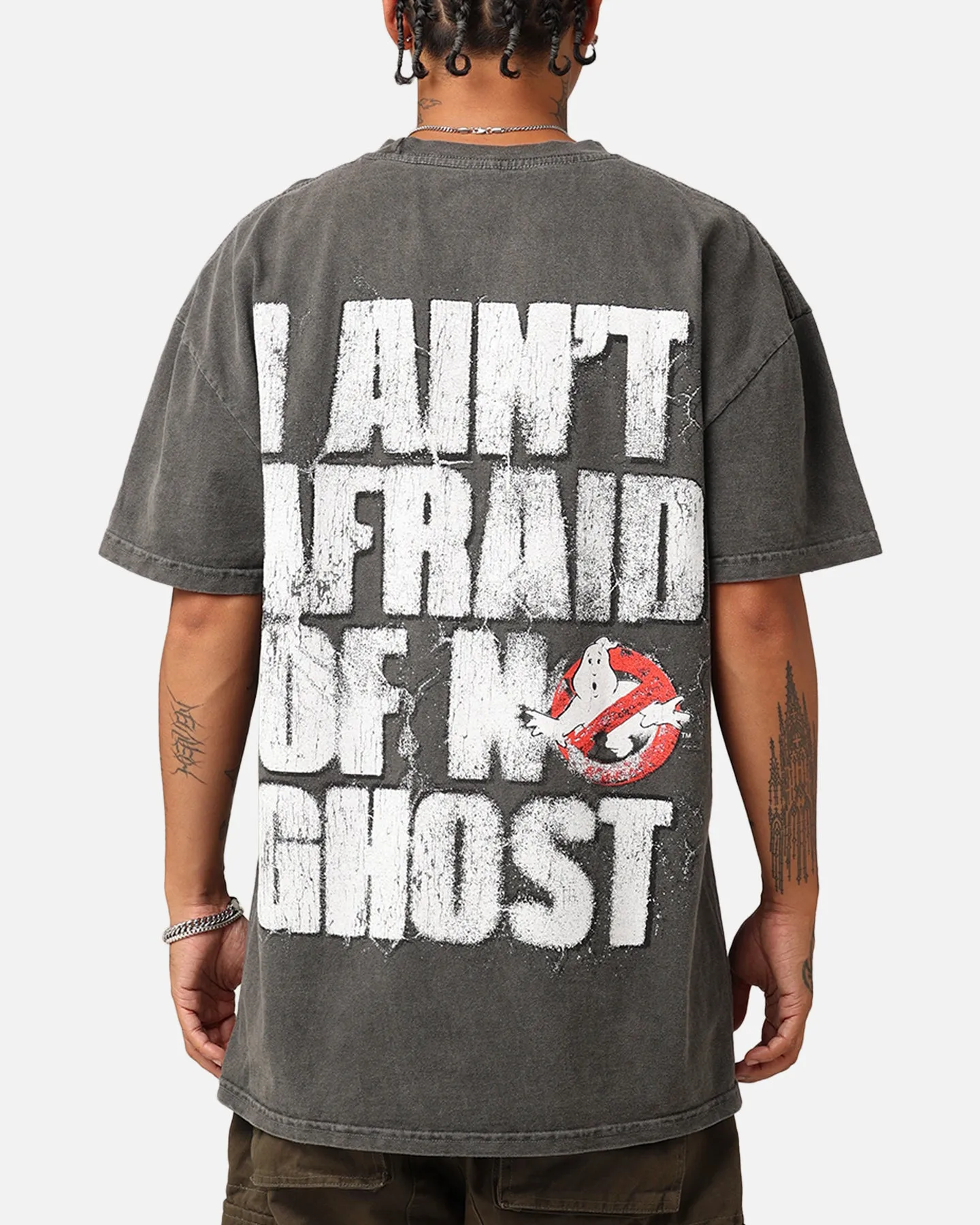 Goat Crew X Ghostbusters Heavyweight T-Shirt Black Wash Animal print wildness Soft Touch