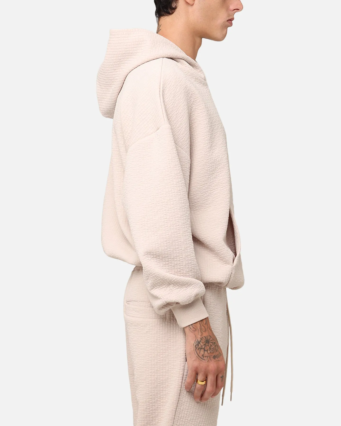 Sustainable Choice XXIII Pebble Textured Hoodie Stone
