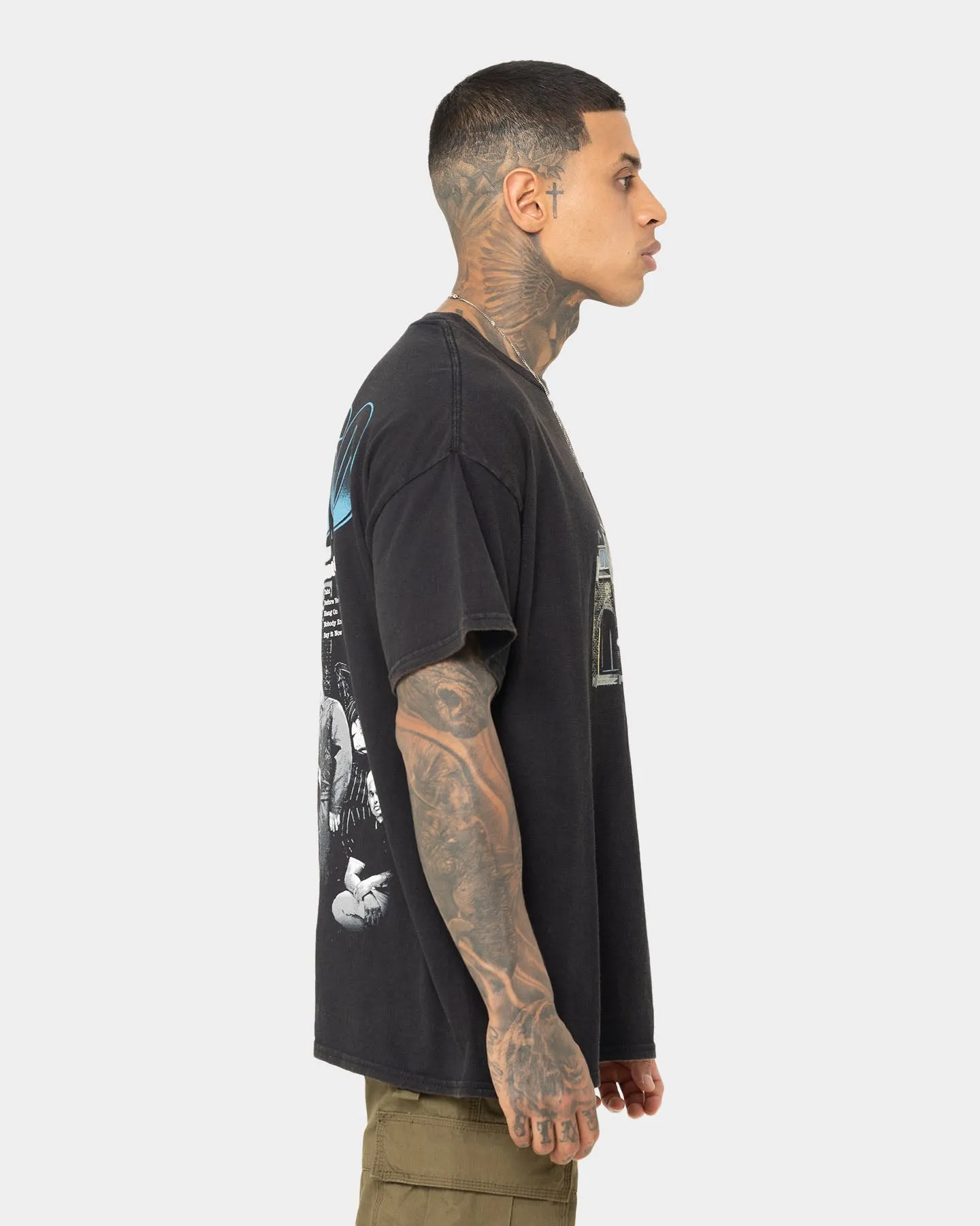 Yarn Dyed Fabric Daily Style Trend Six60 Merch Six60 Merch Vintage T-Shirt Black Wash