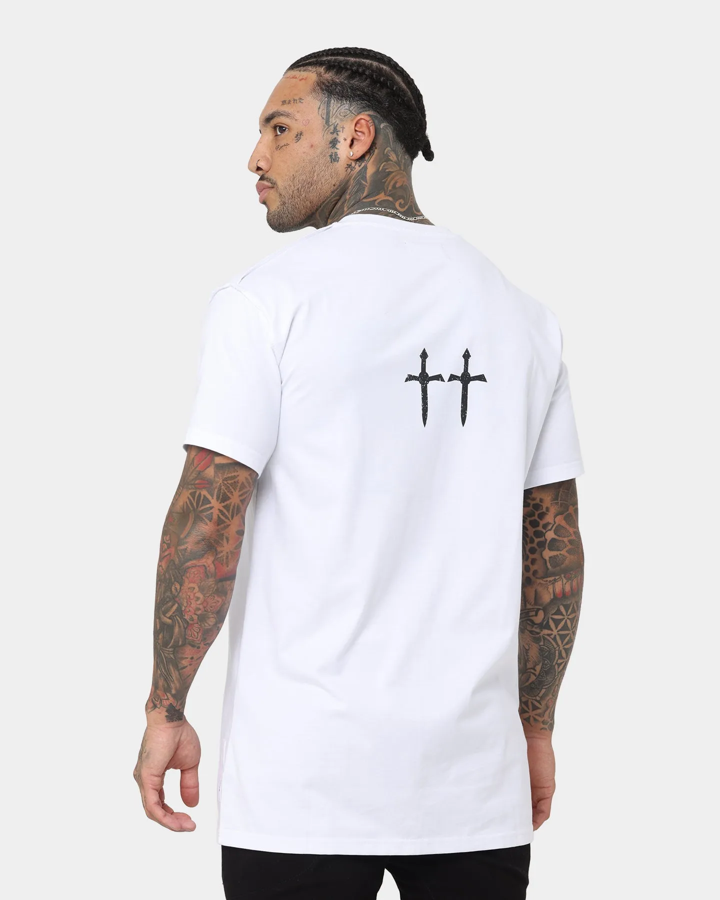 Saint Morta Bird Of Prey Lafayette T-Shirt White/Black Brushed Interior Lining Smart Layering