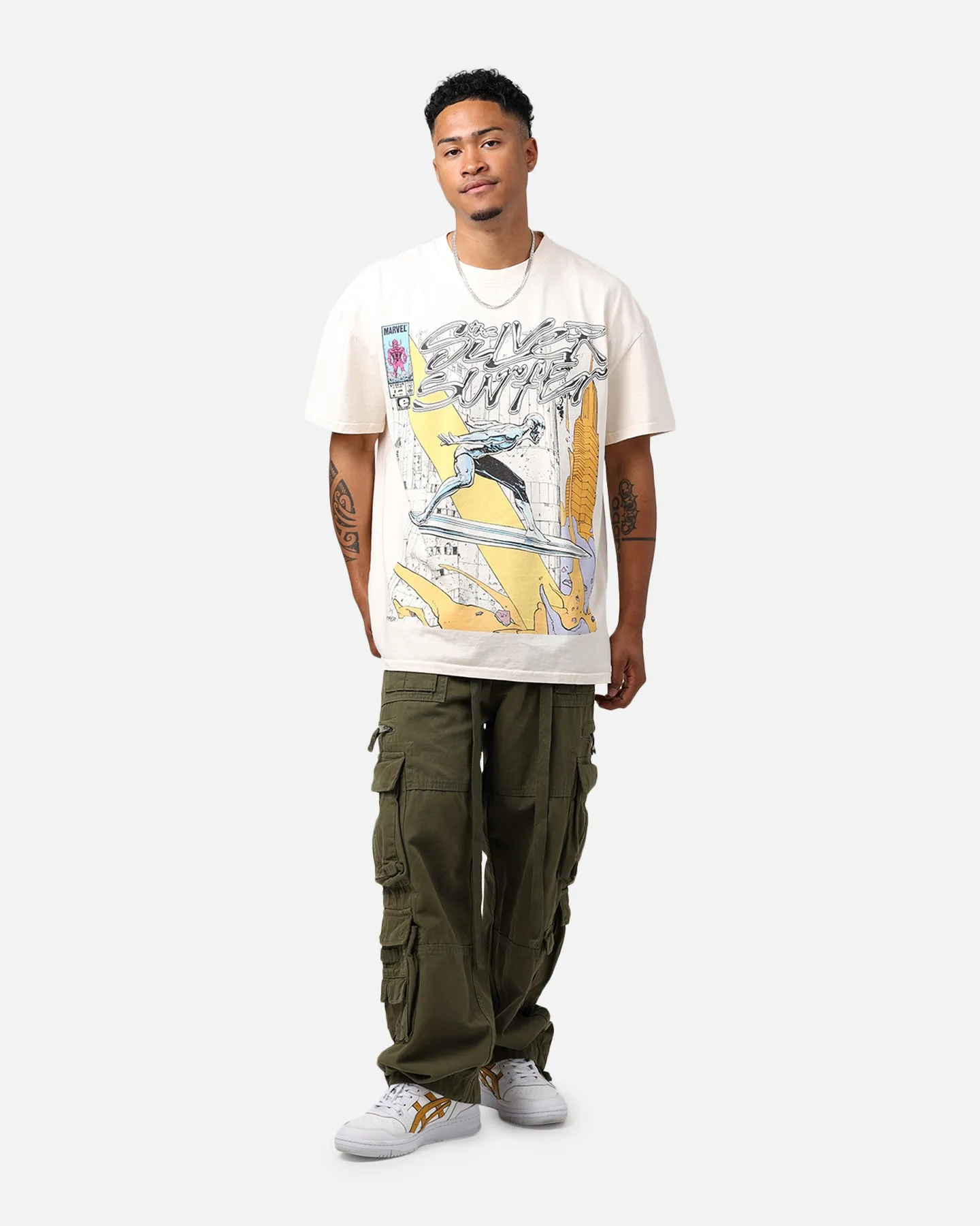 Marvel Silver Surfer Heavyweight T-Shirt Off White right size