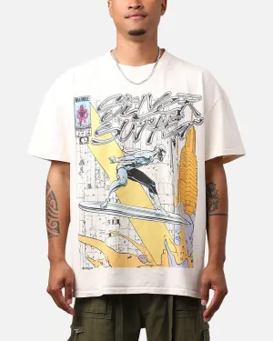 Marvel Silver Surfer Heavyweight T-Shirt Off White Travel Trend Look Outdoor Leisure Look