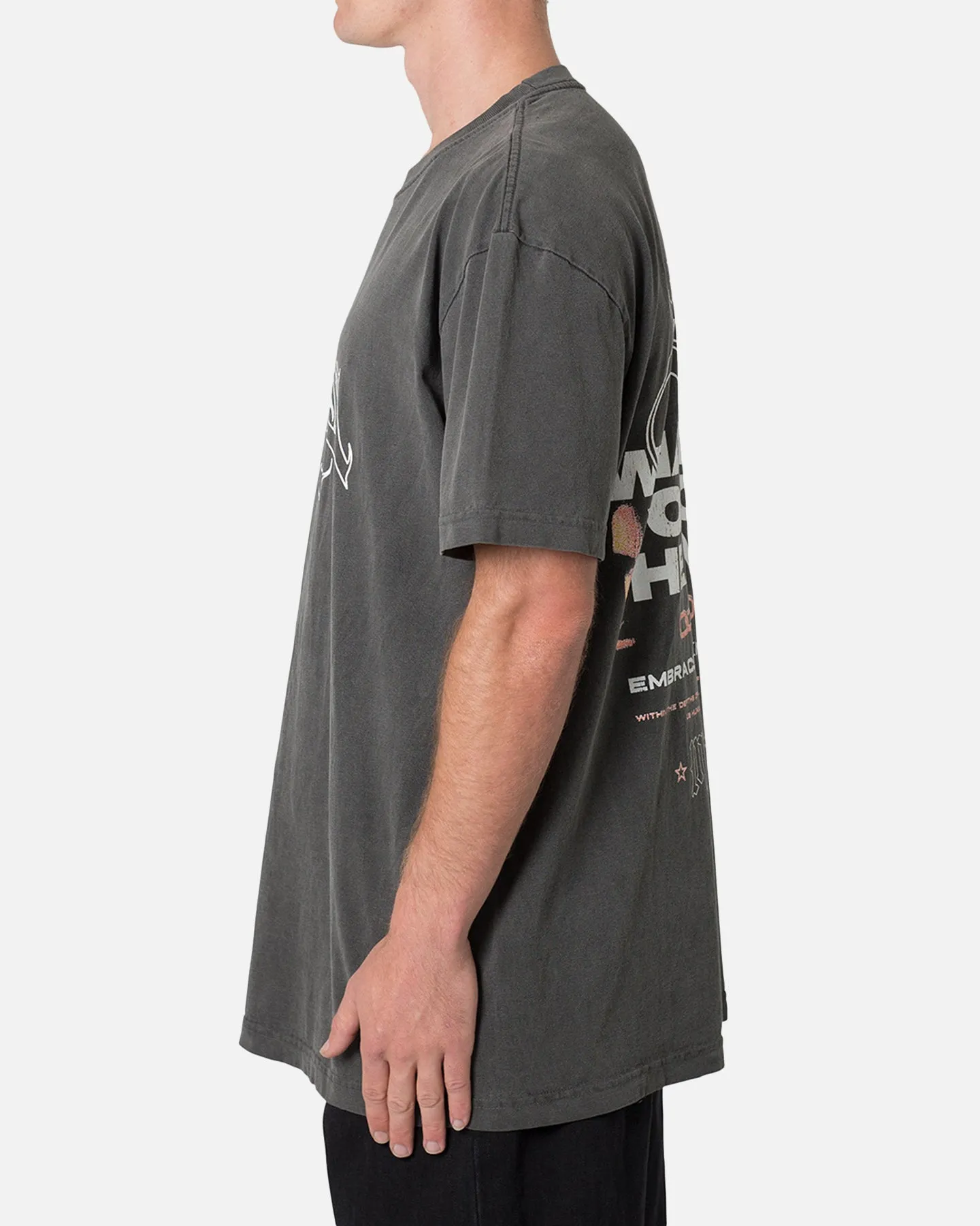 MNML Sin T-Shirt Washed Black Breathable mesh Anti-bacterial
