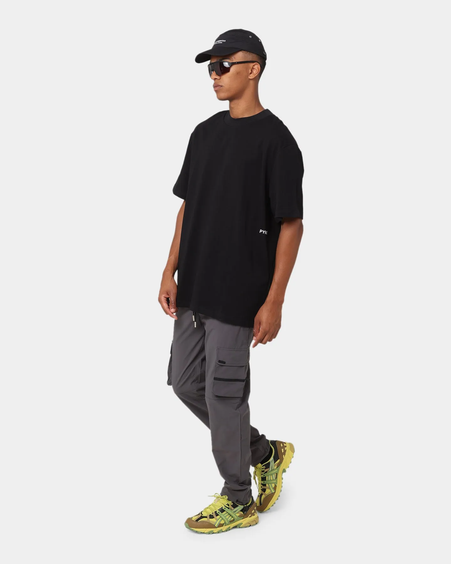 Recycled Polyester Blend PYRA Micro Logo T-Shirt Black/White