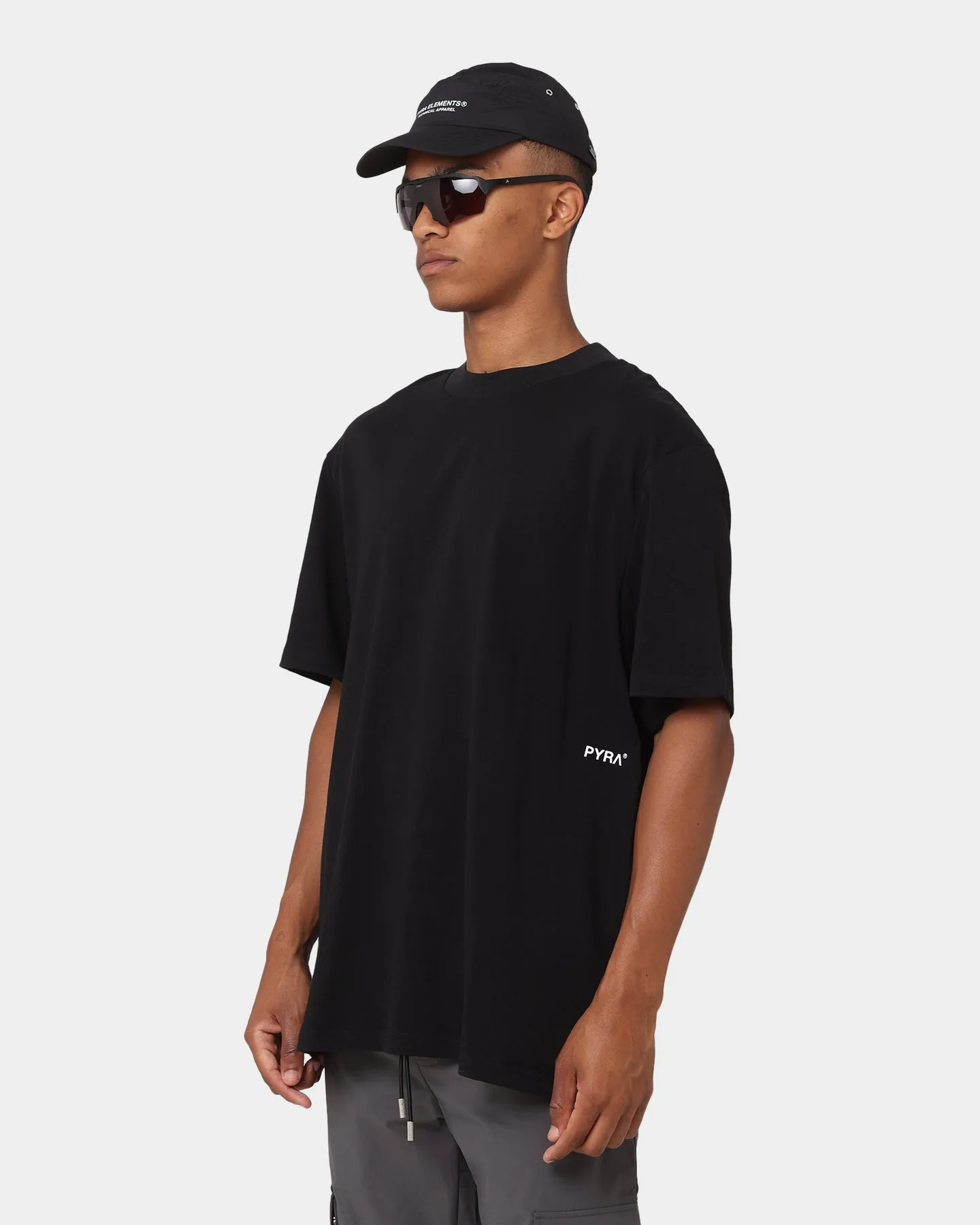 PYRA Micro Logo T-Shirt Black/White Unisex Core