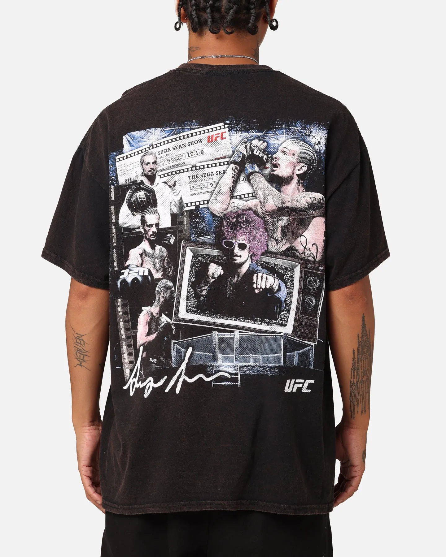 UFC By Goat Crew Suga Show Vintage T-Shirt Black Wash SlimFitDesign