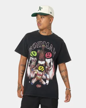 cotton material Sweat Absorbent Rodman Brand Partyboy Vintage T-Shirt Black Wash
