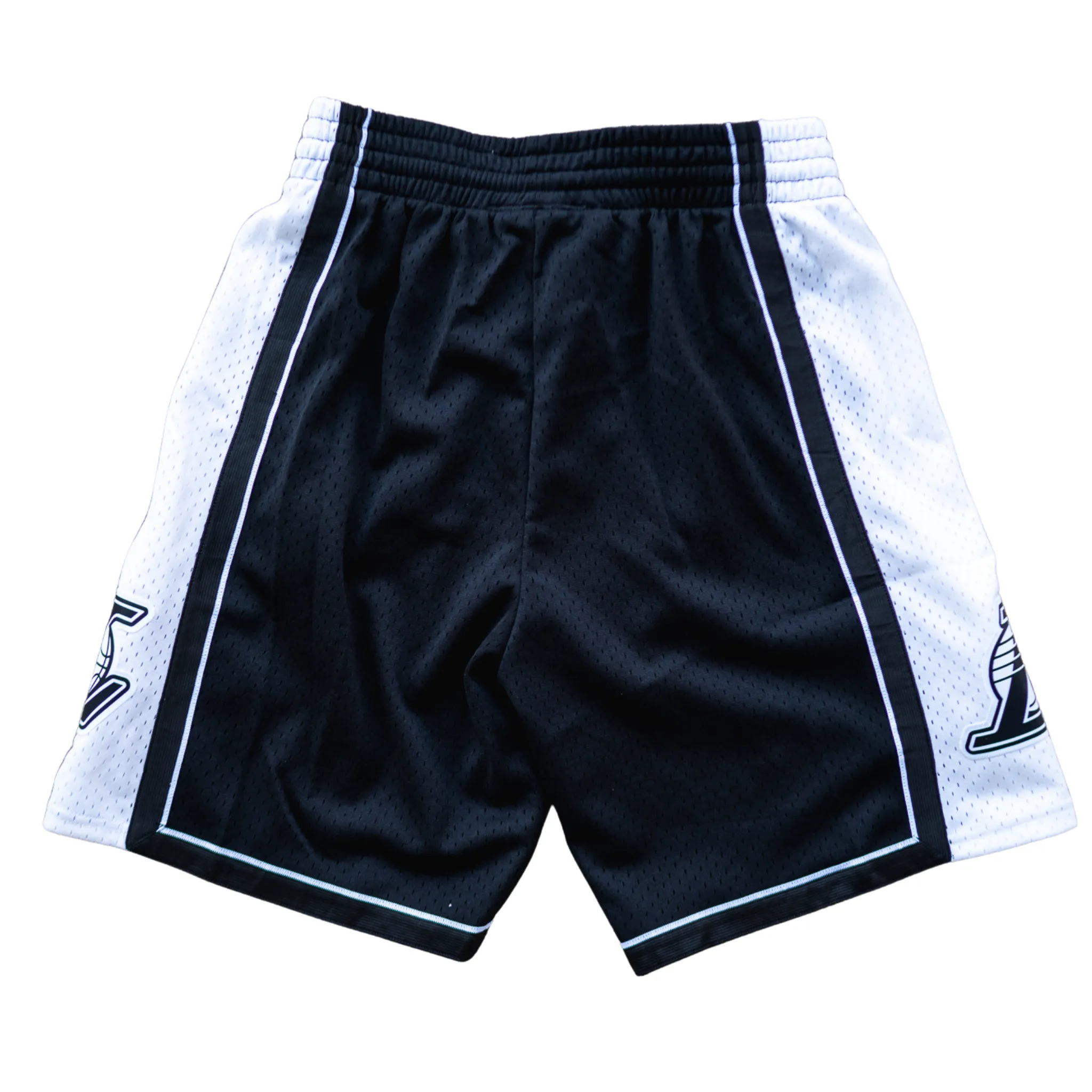 China Cool Mitchell & Ness White Logo Swingman Shorts Los Angeles Lakers