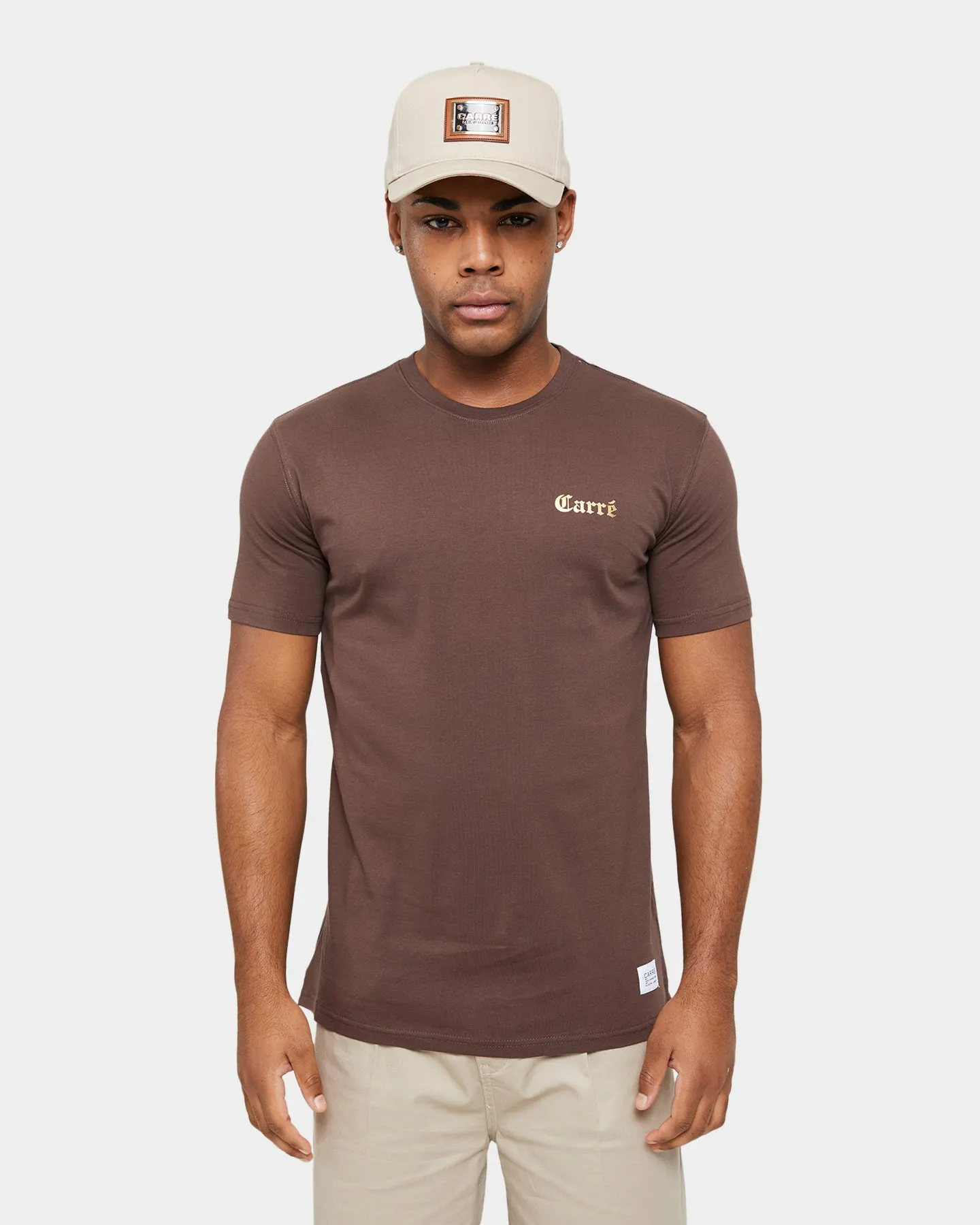 Light Fit Carre Imperial Classic Short Sleeve T-Shirt Brown