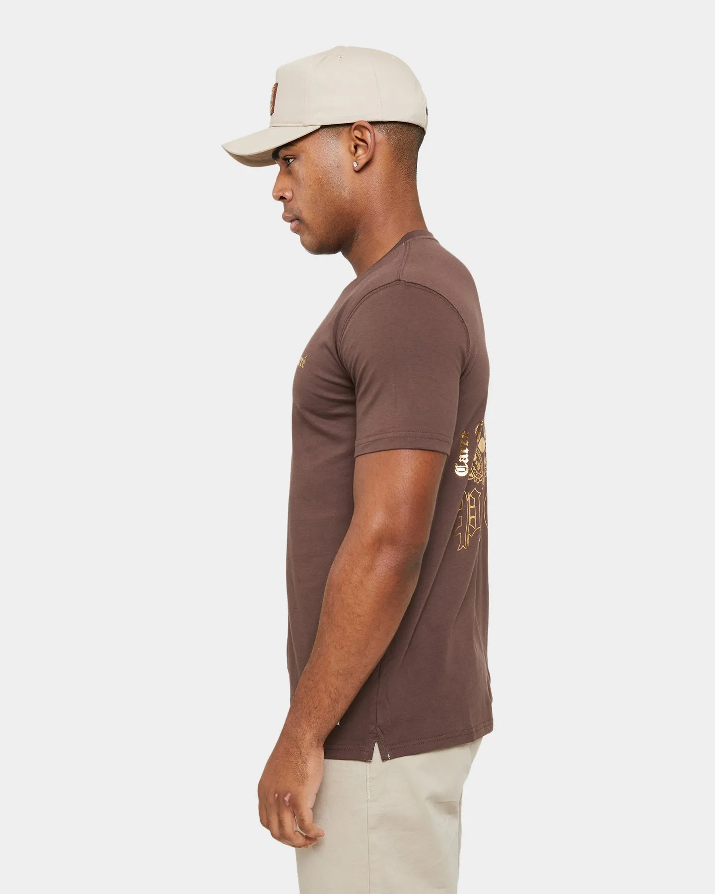 Daily Favorite Carre Imperial Classic Short Sleeve T-Shirt Brown