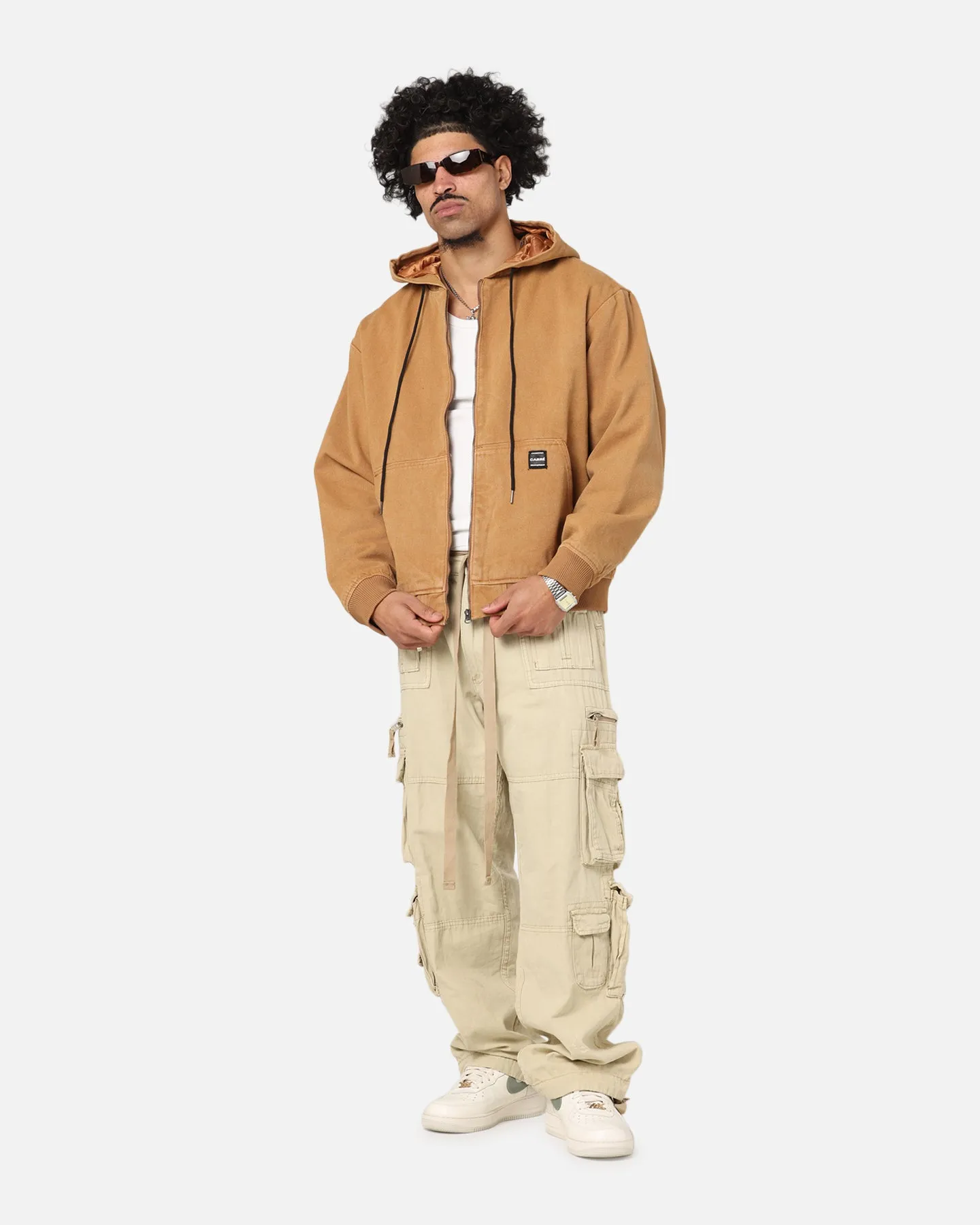 Functional Outerwear Light Reflective Logos Carre Weathergear Jacket Washed Brown