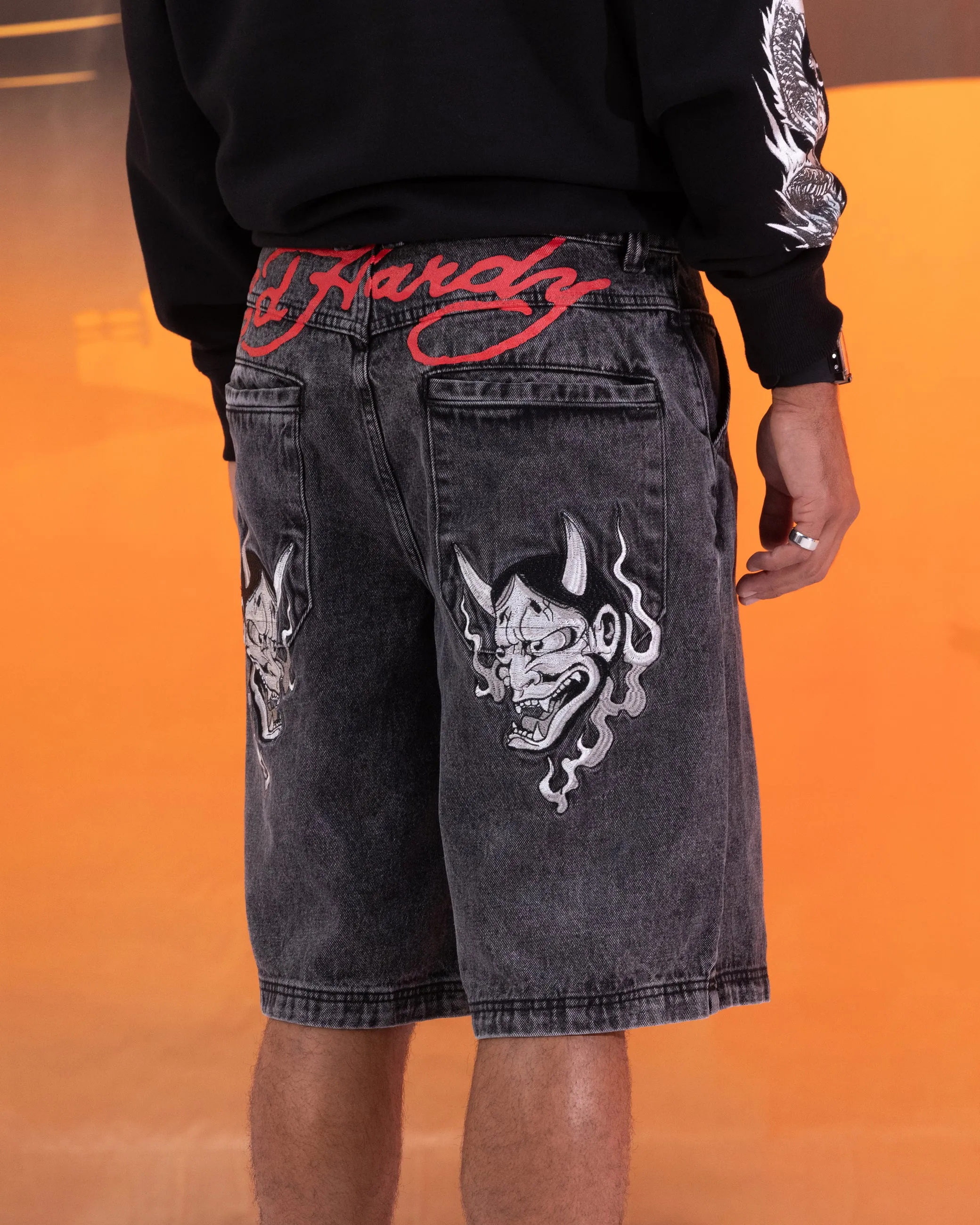 Ed Hardy Devil Jorts Black Casual Performance