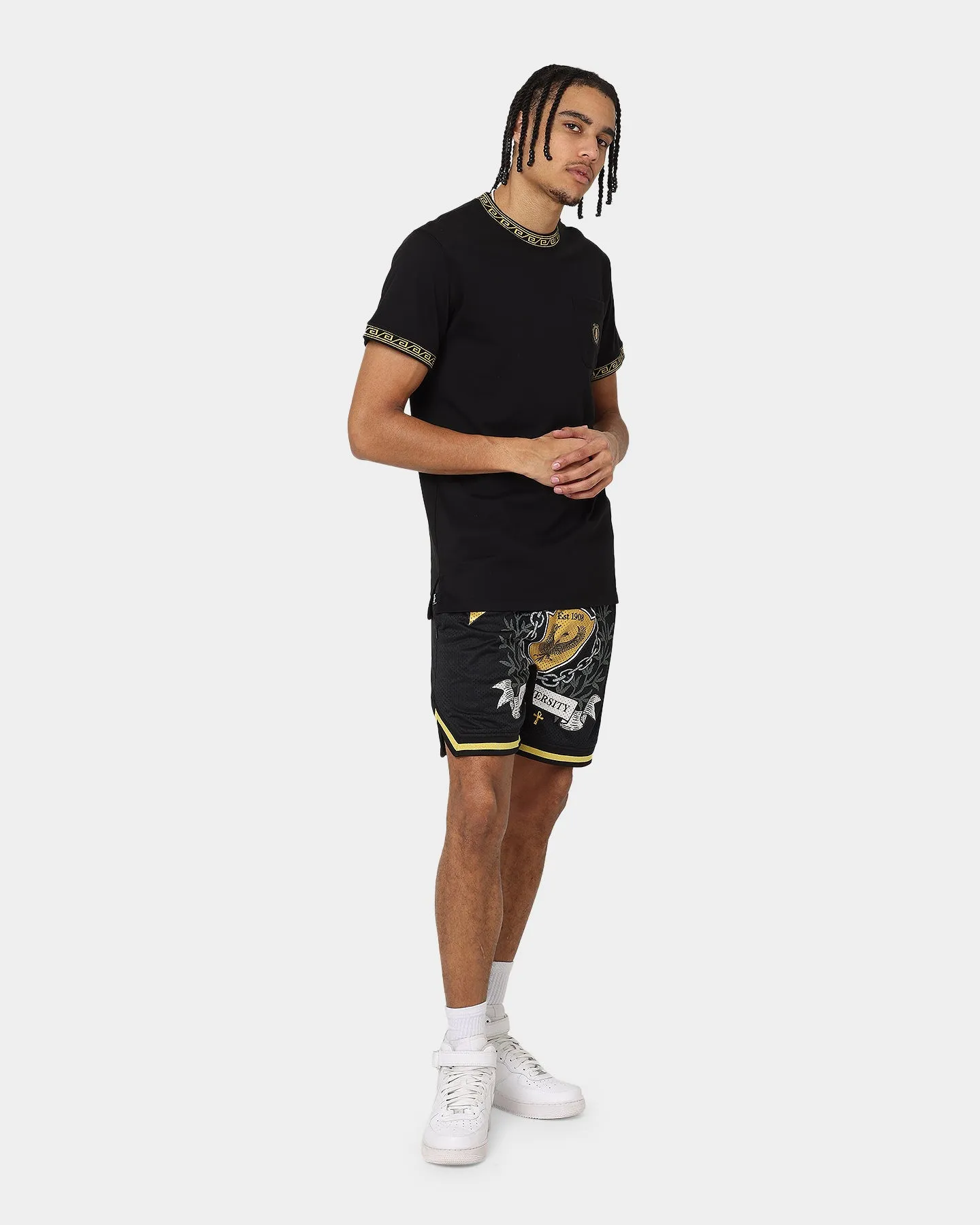 Last Kings Territorial Rib Short Sleeve T-Shirt Black casual and comfortable Comfort and Breathable