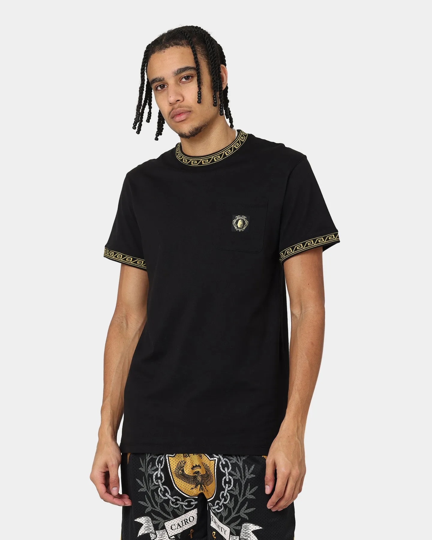 Last Kings Territorial Rib Short Sleeve T-Shirt Black EcoConscious Processing