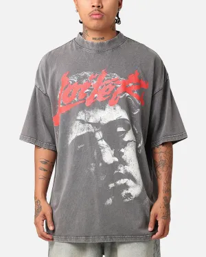 Loiter Search And Destroy Oversized T-Shirt Charcoal Grey Spring Wear Chill Vibes