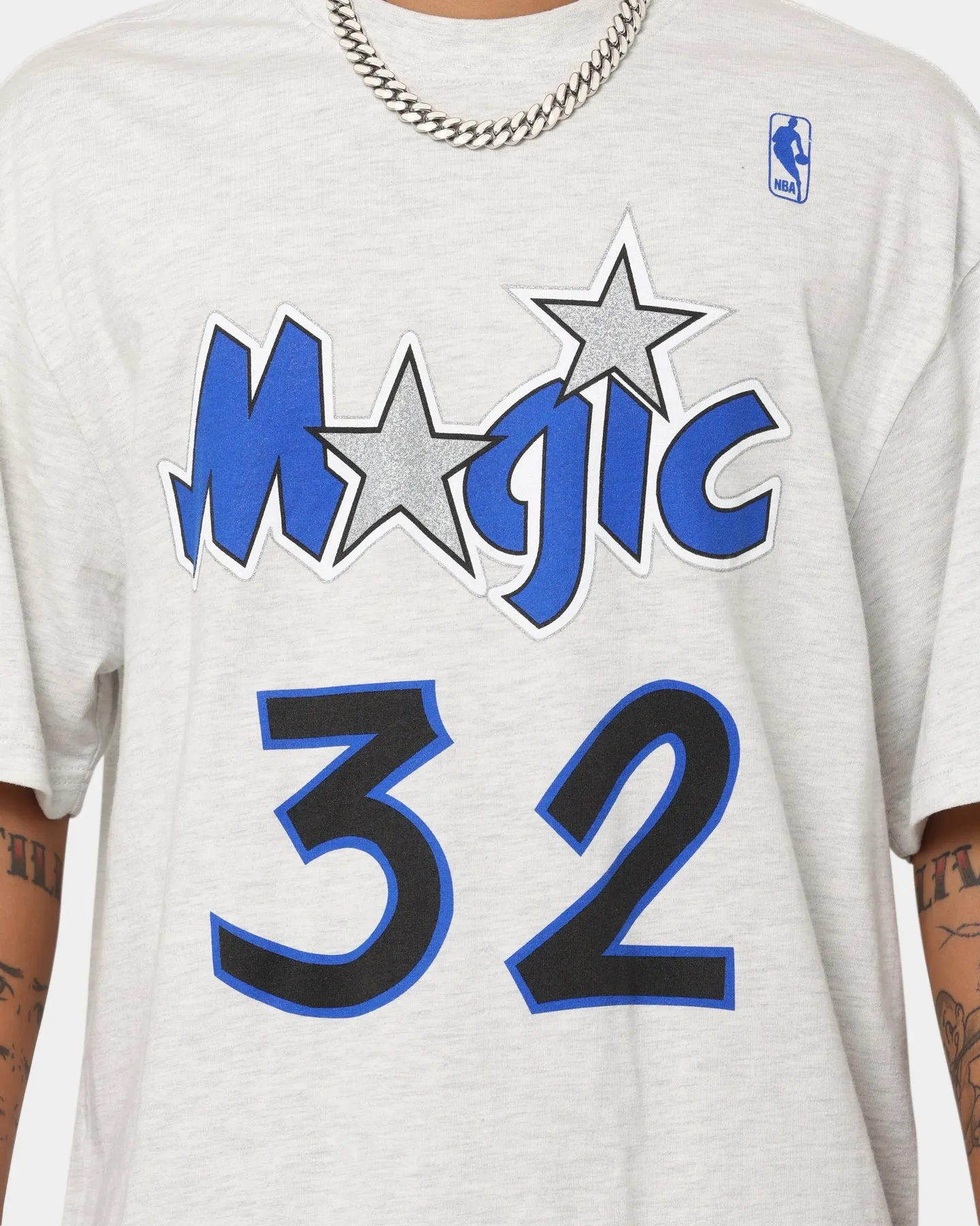 Flexible Neckband Mitchell & Ness Orlando Magic Shaquille O'Neal #32 N&N T-Shirt White Marle