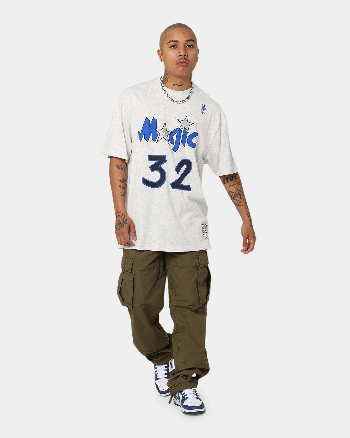 Thermal regulation Mitchell & Ness Orlando Magic Shaquille O'Neal #32 N&N T-Shirt White Marle