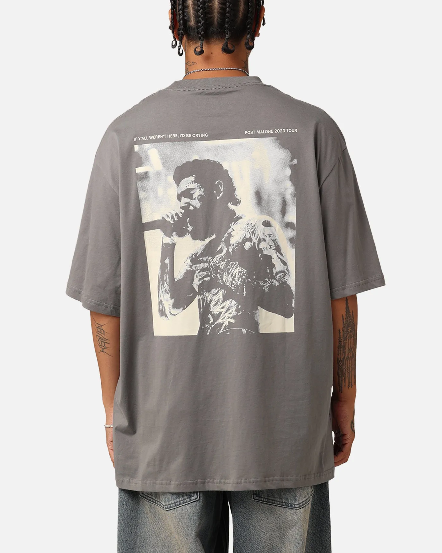 Effortless Comfort Comfortable All Day Wear Post Malone Austin 2023 Tour  T-Shirt Dove Grey