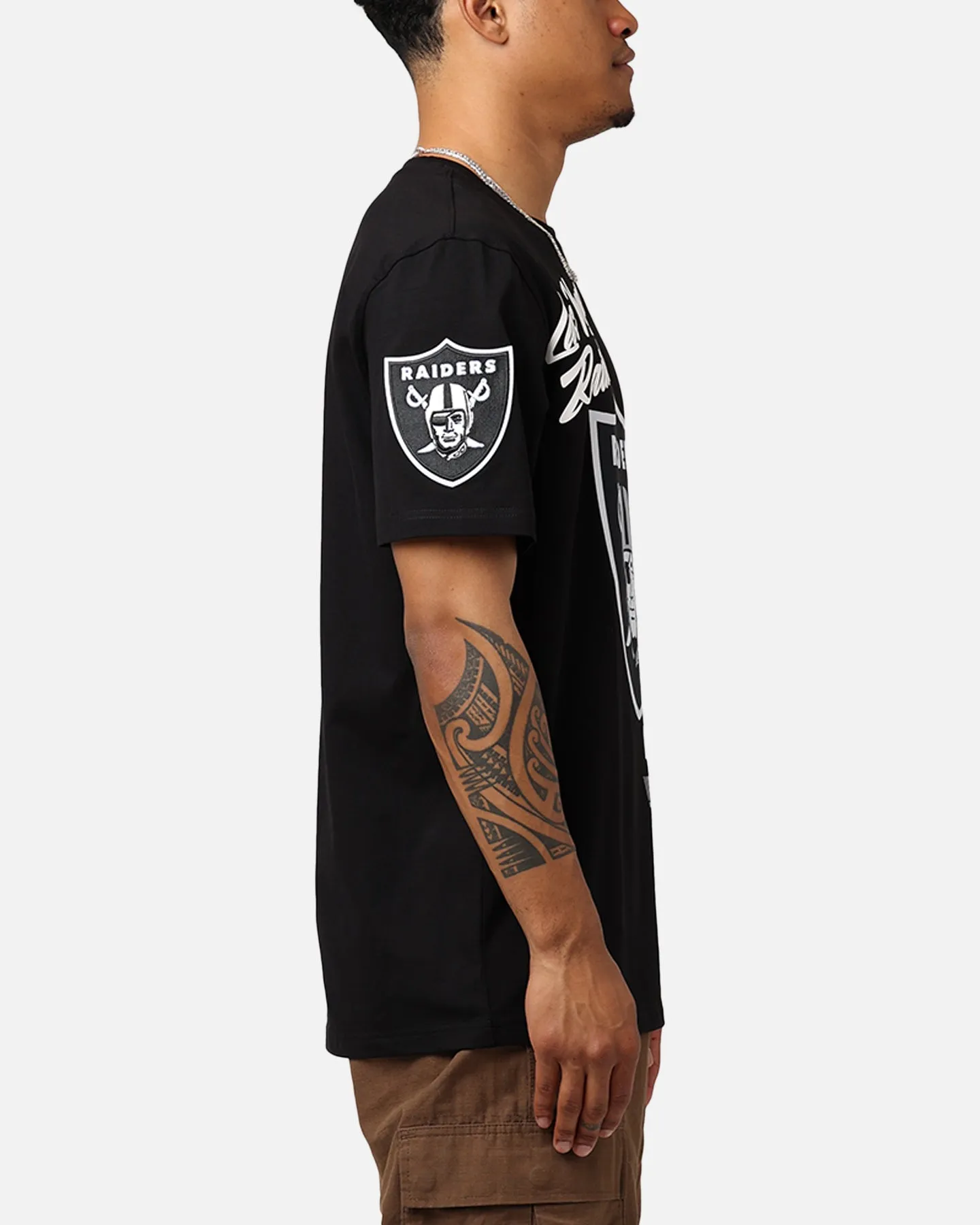 Pro Standard Las Vegas Raiders Fast Lane SJ T-Shirt Black Cool Weather Wear Heavyweight Weave