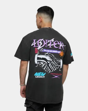 Chilly Weather Style Non Iron Finish Loiter New Legacy Ultra Premium Vintage T-Shirt Black Wash