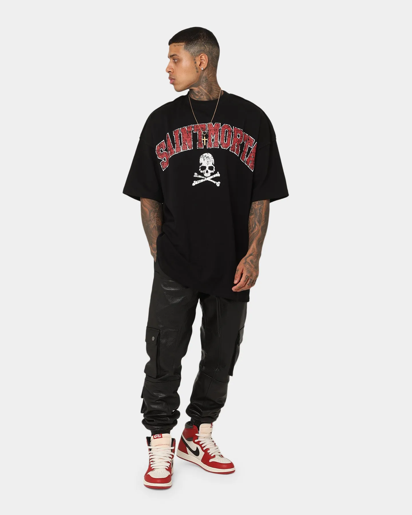waterproof Saint Morta Members Club Boxy T-Shirt Black/Red