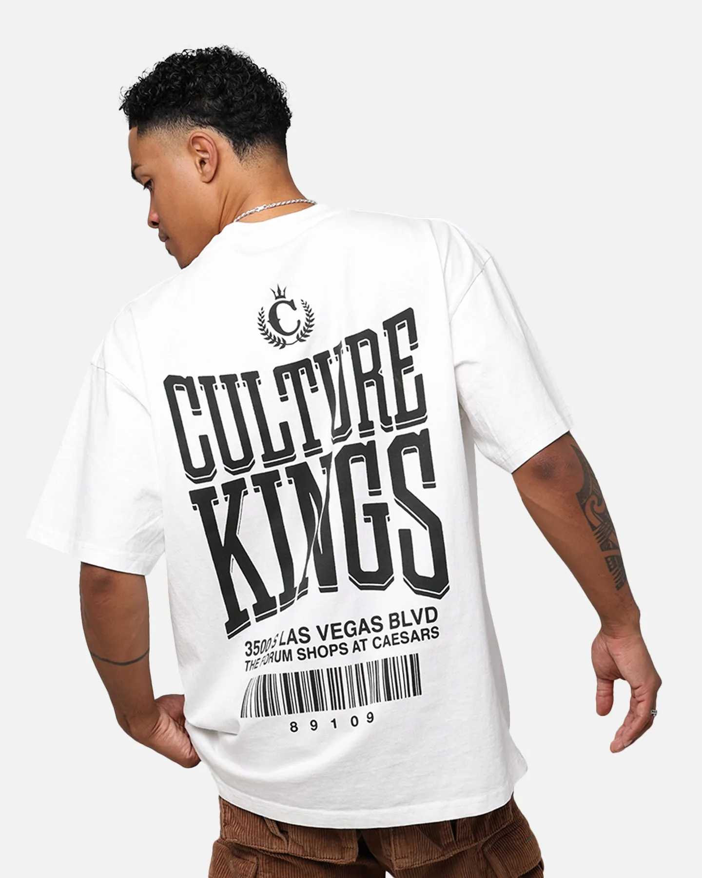 Culture Kings Barcode T-Shirt White Everyday apparel Versatile Layering Piece