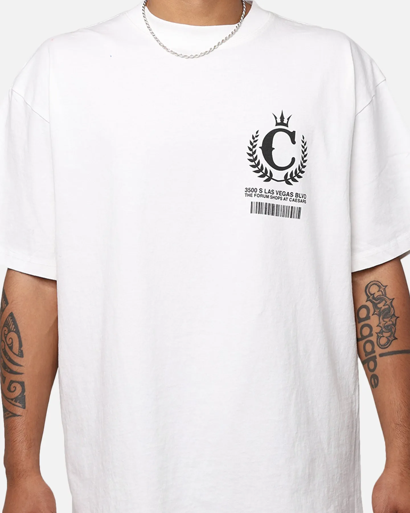 Stretch Knit Culture Kings Barcode T-Shirt White
