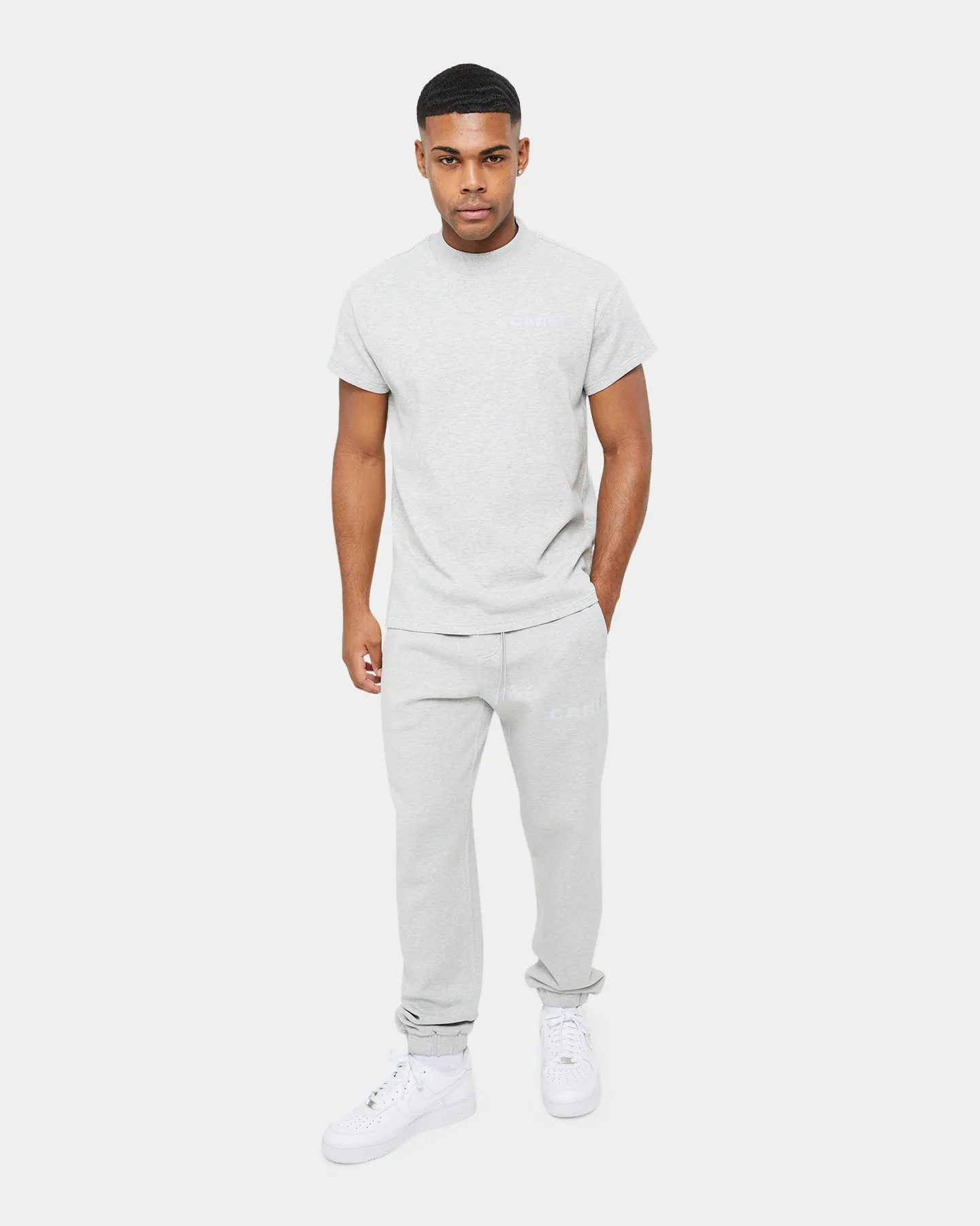 Carre Premium Motion Double Mockneck T-shirt Grey Marle City Fashion Look Sleep