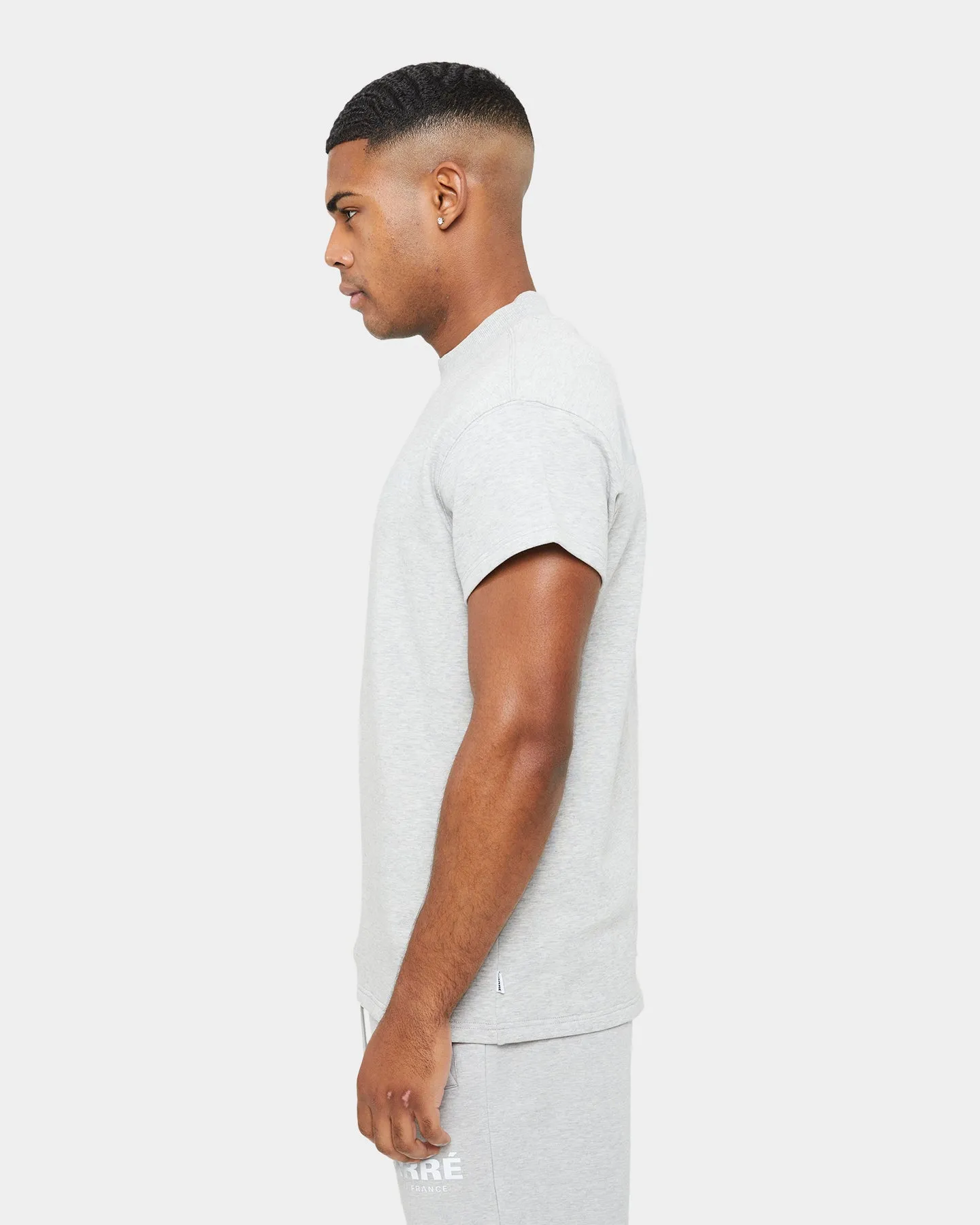 Carre Premium Motion Double Mockneck T-shirt Grey Marle Fresh and Cool Job Interview