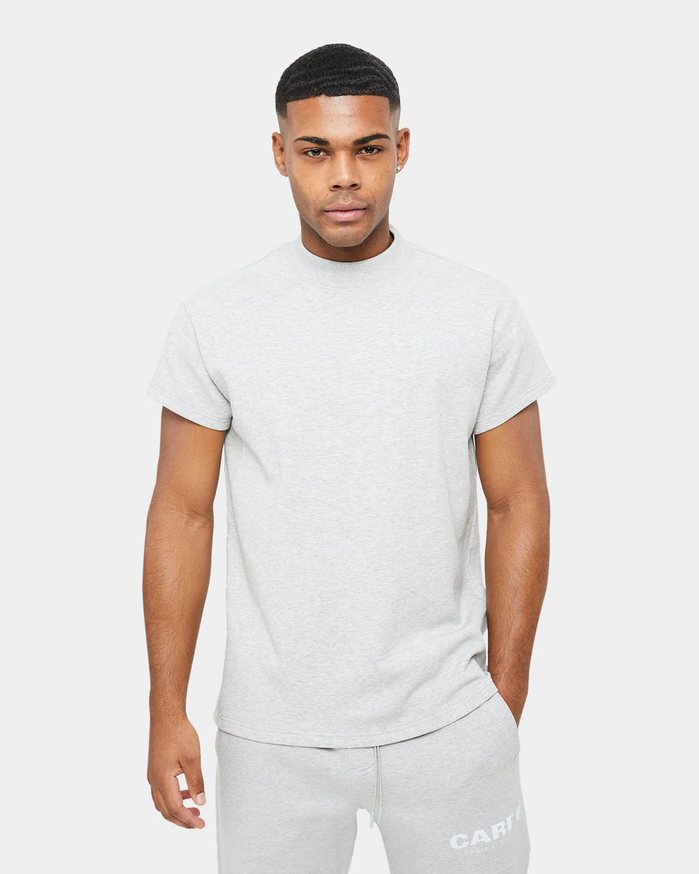 Carre Premium Motion Double Mockneck T-shirt Grey Marle Quick Dry Technology Everyday Comfort