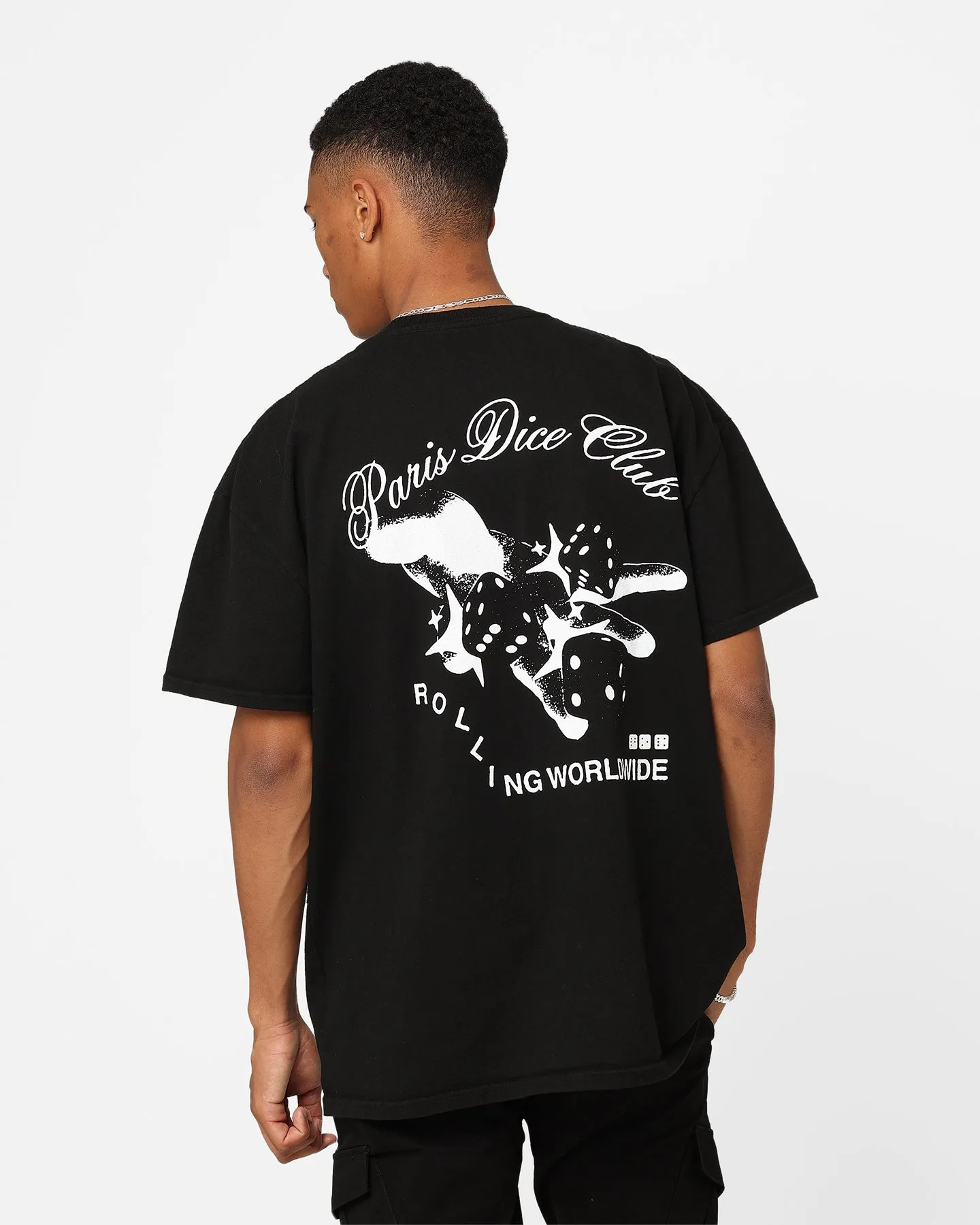 Quick Dry Material Classic Vibes Carre Rolling Worldwide T-Shirt Black