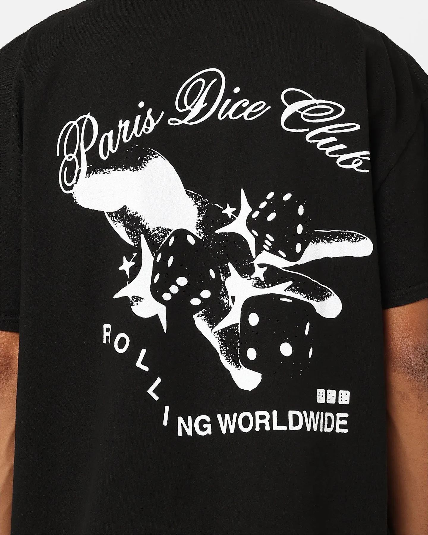 Carre Rolling Worldwide T-Shirt Black RibbedNeckBanding Active Comfort