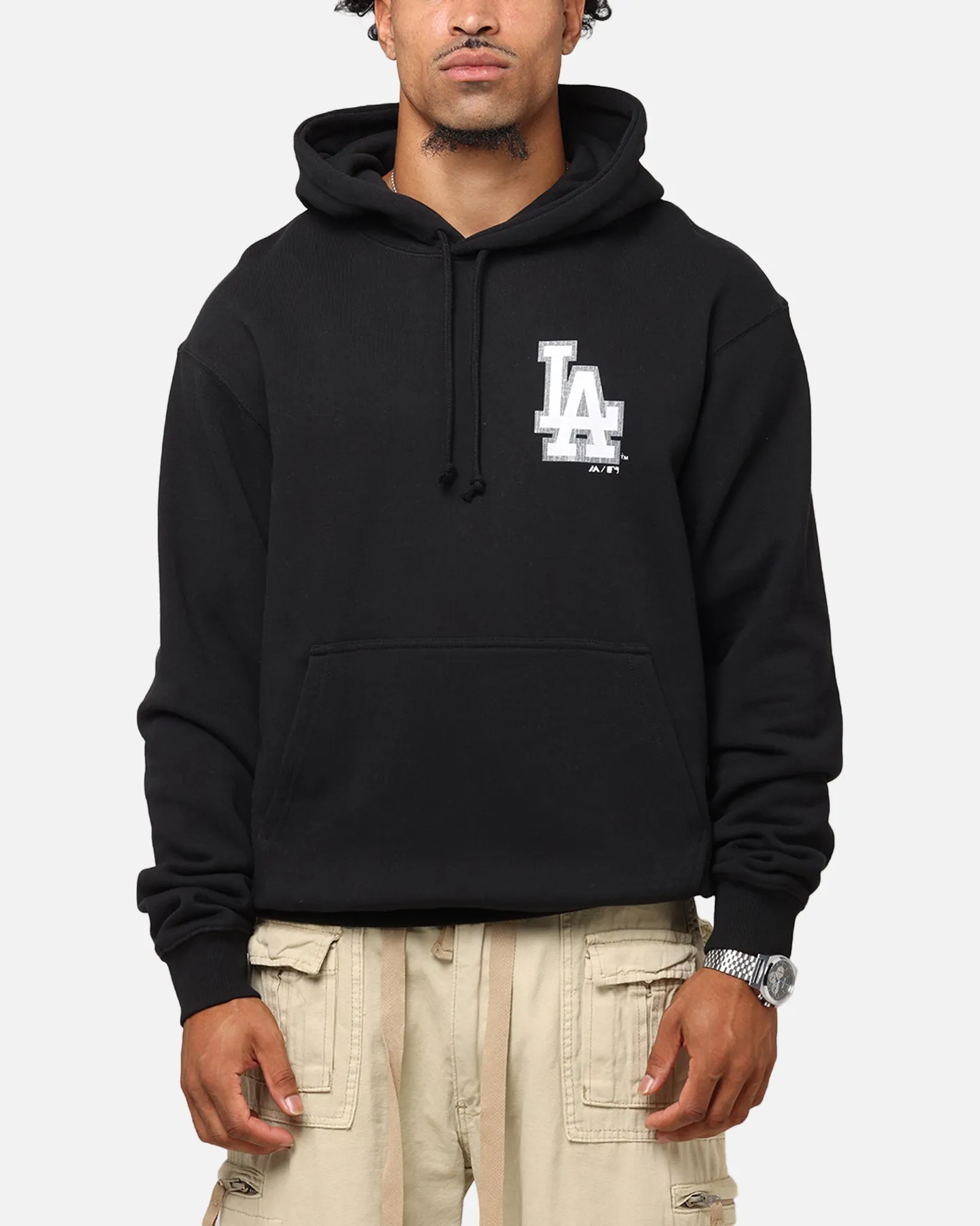 football attire Majestic Athletic Los Angeles Dodgers Acland Hoodie Black