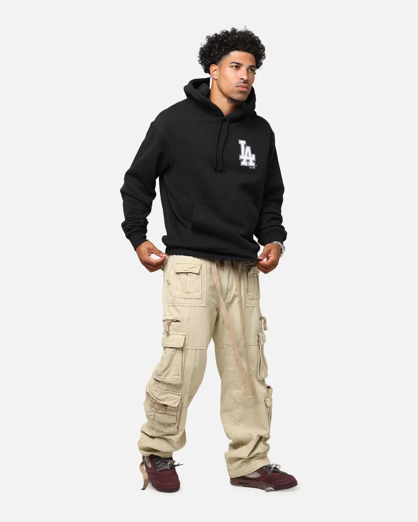 Long Sleeves Majestic Athletic Los Angeles Dodgers Acland Hoodie Black