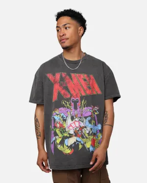 Marvel X-Men The X-Men Heavyweight Vintage T-Shirt Washed Black Classic Wear