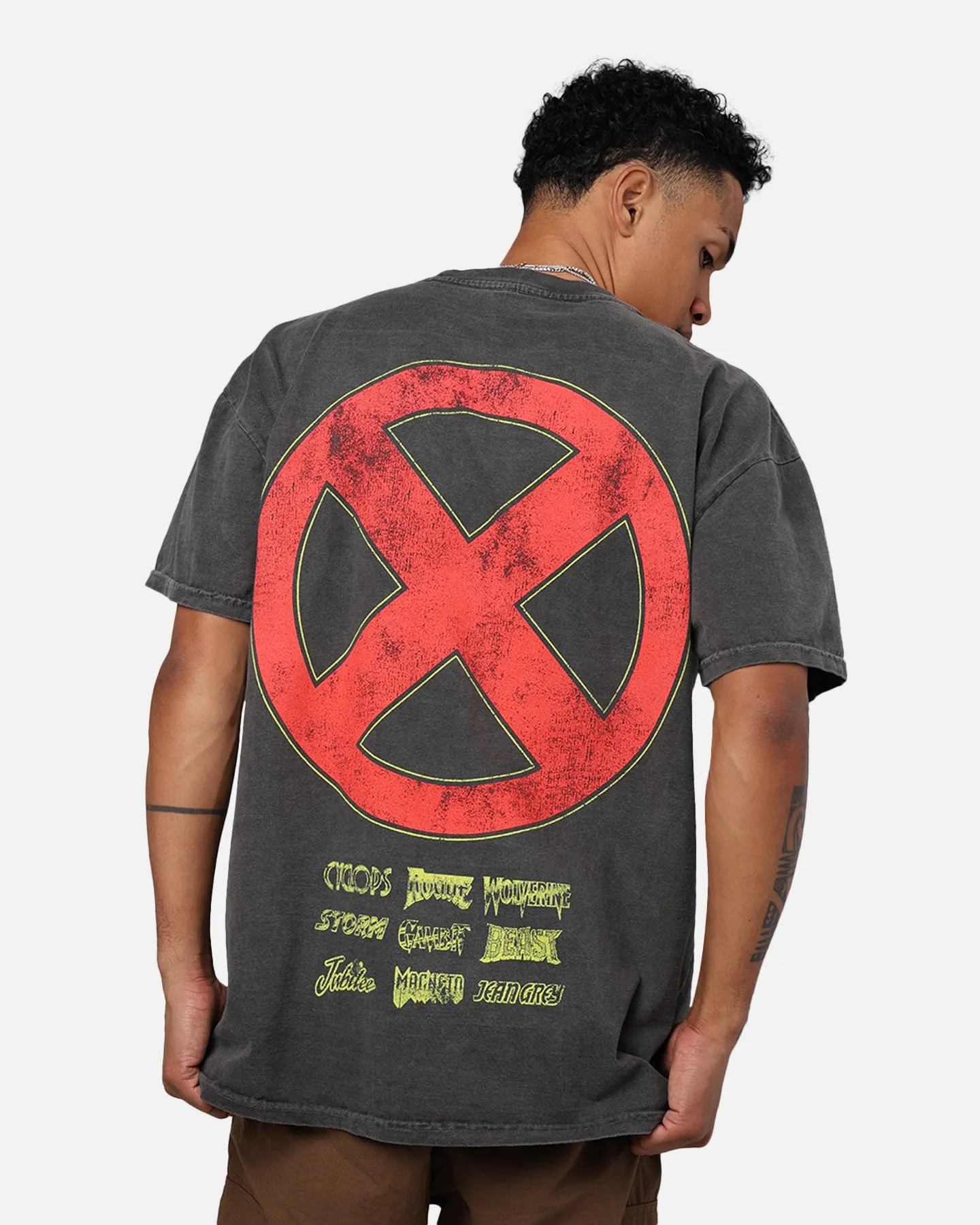 LayeringFriendly Marvel X-Men The X-Men Heavyweight Vintage T-Shirt Washed Black